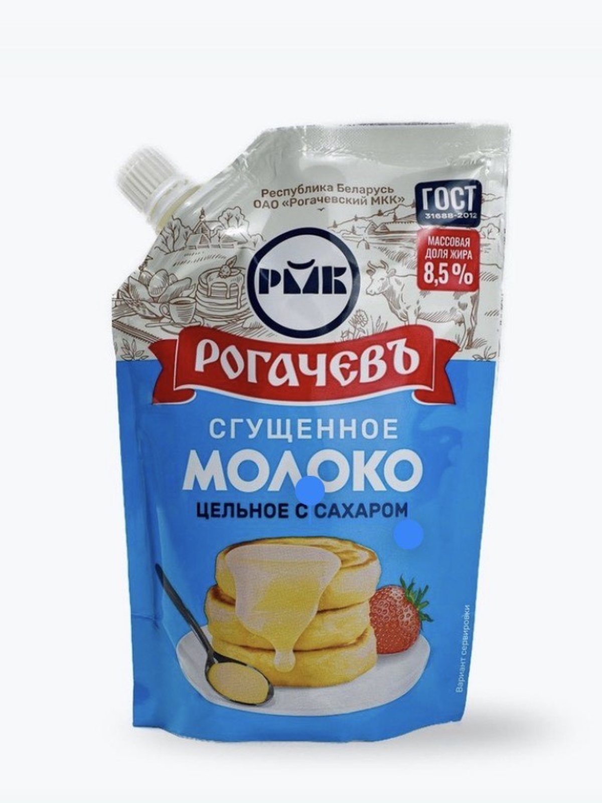 4810065013121pack შედედებული რძე Сondensed milk 8,5% doy-pack 1pack=24*270g