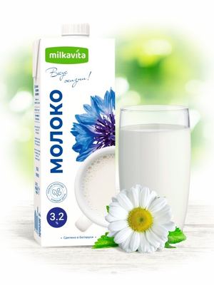 4811309012603(12) რძე  MILK 3.2% 1 PACK=12L Milkavita