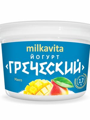 срок до 08.07 4811309021742 იოგურტი GREEK YOGURT MANGO 200g*12 MiLKAViTA